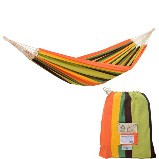 Amazonas Paradiso Family Hammock - Hand-Woven Brazilian Cotton in Burnt Orange - image 1