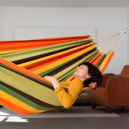 Amazonas Paradiso Family Hammock - Hand-Woven Brazilian Cotton in Burnt Orange - thumbnail 4