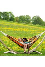 Amazonas Paradiso Family Hammock - Hand-Woven Brazilian Cotton in Burnt Orange - thumbnail 2