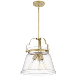 Netlighting Quoizel Wimberley Dome Pendant Ceiling Light Weathered Brass in Yellow - thumbnail 5