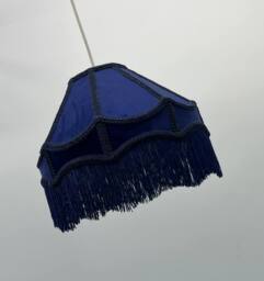 K LIVING Tassle 12inch Navy Traditional Shade with Tassels - thumbnail 2