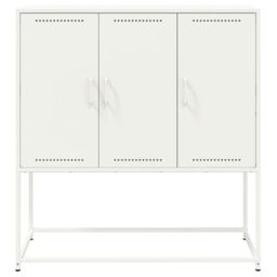 Berkfield Home Highboard White 100.5x39x107 cm Steel - thumbnail 6