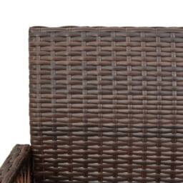 Berkfield Home Garden Bar Stools 2 pcs Brown Poly Rattan - thumbnail 9