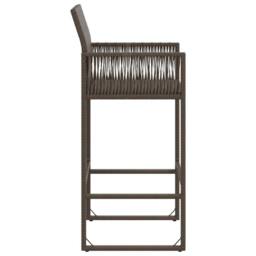 Berkfield Home Garden Bar Stools 2 pcs Brown Poly Rattan - thumbnail 6