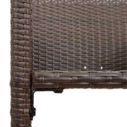 Berkfield Home Garden Bar Stools 2 pcs Brown Poly Rattan - thumbnail 8