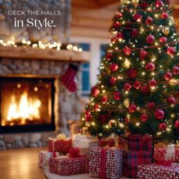 tectake Christmas Decorations - 84 Red Baubles, String Of Beads, Star Tree Topper - thumbnail 8