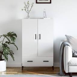 Berkfield Home Highboard High Gloss White 69.5x31x115 cm Engineered Wood - thumbnail 2