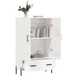 Berkfield Home Highboard High Gloss White 69.5x31x115 cm Engineered Wood - thumbnail 4