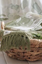 Appletree 'Edale' 100% Cotton Duvet Cover Set With Contrast Piping in Green - Size: Single - thumbnail 4