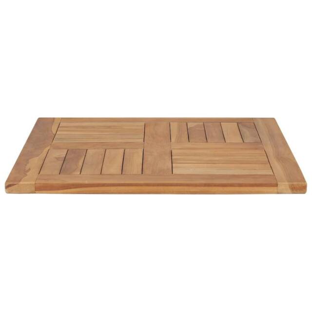 Berkfield Home Table Top Solid Teak Wood 60x60x2.5 cm in Brown - image 1