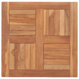 Berkfield Home Table Top Solid Teak Wood 60x60x2.5 cm in Brown - thumbnail 3