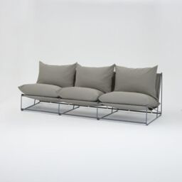 Home Detail Marina Steel 3 Seater Garden Chair in Grey - thumbnail 3