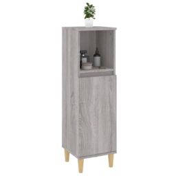 Berkfield Home Bathroom Cabinet Grey Sonoma 30x30x100 cm Engineered Wood - Size: 30 x 30 x 100 cm - thumbnail 5