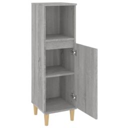 Berkfield Home Bathroom Cabinet Grey Sonoma 30x30x100 cm Engineered Wood - Size: 30 x 30 x 100 cm - thumbnail 6