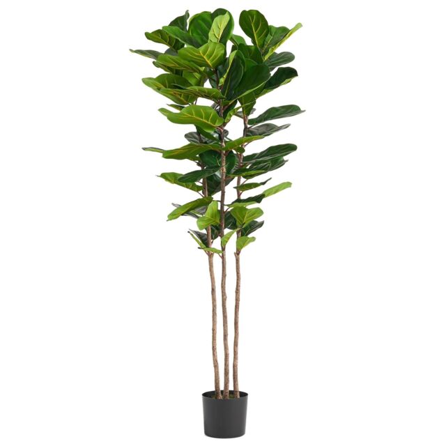 Leaf 180cm Premium Artificial Fiddle Fig Tree in Green - image 1