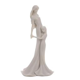 Mother & Daughter White Portrait Figurine