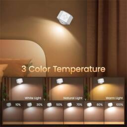 SPETLEK Rechargeable RGB LED Wall Light Magnetic 360° Living Room in White - thumbnail 4