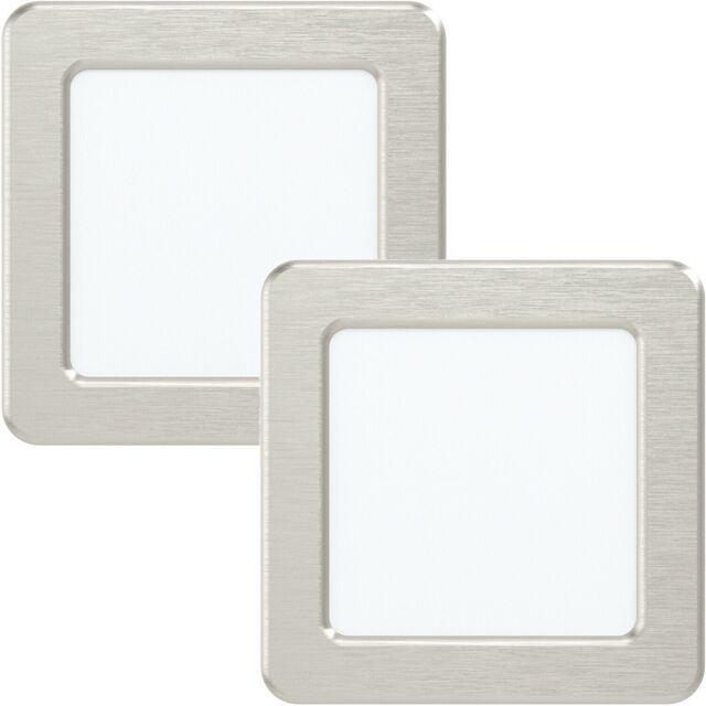 Loops 2 PACK Wall / Ceiling Flush Downlight Satin Nickel Steel 5.5W Built in LED in Metallics - image 1