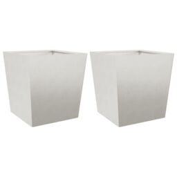 Berkfield Home Garden Planters 50x50x50 cm 2 pcs Stainless Steel in Black - Size: 50 x 50 x 50 cm - thumbnail 2