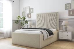 "Sloomy Somerset Plush Frame-Mattress - 50"" Upholstered Headboard in Cream - Size: Small Single" - thumbnail 2