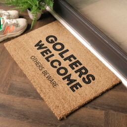 Artsy Mats Golfers Welcome Others Beware Doormat (60 x 40cm) in Brown - Size: 40 cm x 60 cm - thumbnail 2
