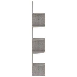 Berkfield Home Wall Corner Shelf Concrete Grey 19x19x123 cm Engineered Wood - Size: 19 x 19 x 123 cm - thumbnail 4