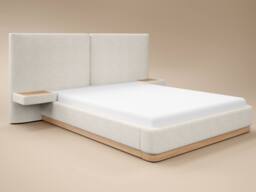 Solace+Co Vera Hotel Bed with Bedside Tables Cream - Size: Double - thumbnail 4