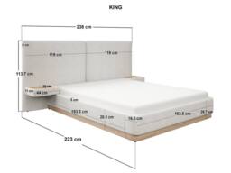 Solace+Co Vera Hotel Bed with Bedside Tables Cream - Size: Double - thumbnail 7
