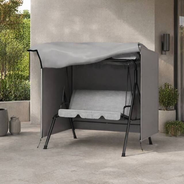 STILVORA Swing Chair Cover 177 cm with Zipped Front in Grey - image 1