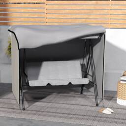 STILVORA Swing Chair Cover 177 cm with Zipped Front in Grey - thumbnail 7