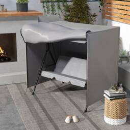 STILVORA Swing Chair Cover 177 cm with Zipped Front in Grey - thumbnail 2