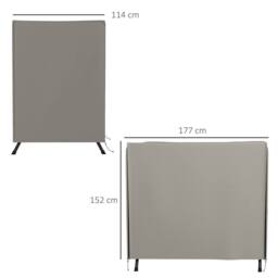 STILVORA Swing Chair Cover 177 cm with Zipped Front in Grey - thumbnail 3