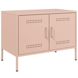 Berkfield Home TV Cabinets 2 pcs Pink 68x39x50.5 cm Steel - thumbnail 6