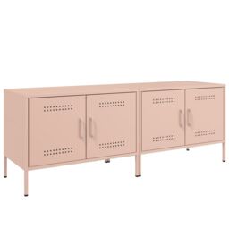 Berkfield Home TV Cabinets 2 pcs Pink 68x39x50.5 cm Steel - thumbnail 2