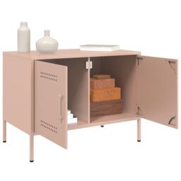 Berkfield Home TV Cabinets 2 pcs Pink 68x39x50.5 cm Steel - thumbnail 5