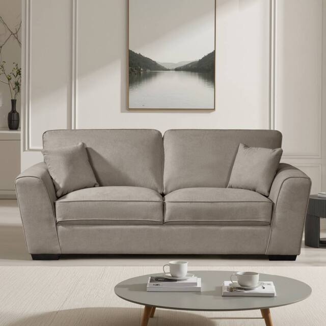Artemis Home Arlington 3 Seat Fabric Sofa in Brown - Size: 3 Seater