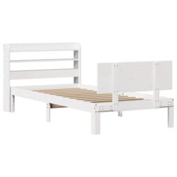 Berkfield Home Bed Frame with Headboard without Mattress White 90x200 cm - thumbnail 3