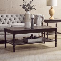 Orsina Heritage Traditional Coffee Table in Black - thumbnail 1