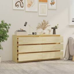 Berkfield Home Durable Bedside Cabinets 2 pcs 60x36x64 cm Solid Pinewood in Natural - Size: 60 x 36 x 64 cm - thumbnail 1