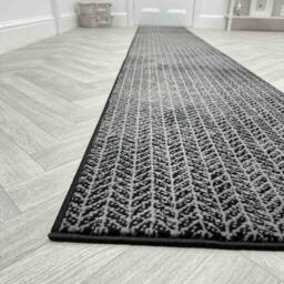 runrug Hallway Carpet Runner Rug - Soft & Comfy, 9mm - 'Empire' in Black - Size: 70 cm x 150 cm - thumbnail 4