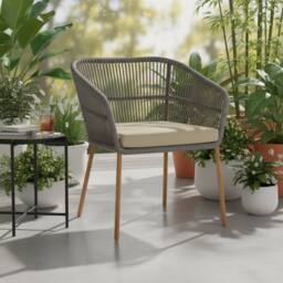 Snug City Waterproof Seat Pad Ideal for Indoor, Outdoor, Garden, or Patio Chairs in Beige - Size: 43 cm x 43 cm - thumbnail 1