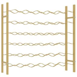 Berkfield Home Wine Rack for 36 Bottles Gold Metal - thumbnail 2