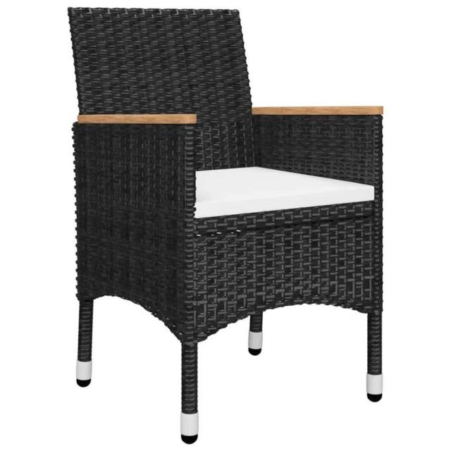 Berkfield Home Beautiful 5 Piece Garden Dining Set with Cushions Black - image 1