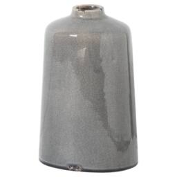 Wyld Haus Bloomwood Grey Glazed Round Bottle Ceramic Vase Crackle Effect - thumbnail 2