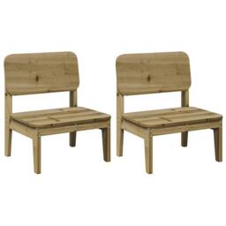 Berkfield Home Garden Chairs 2 pcs 60x52.5x72 cm Impregnated Wood Pine in Brown