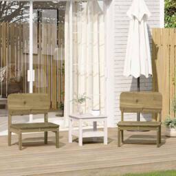 Berkfield Home Garden Chairs 2 pcs 60x52.5x72 cm Impregnated Wood Pine in Brown - thumbnail 2