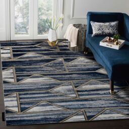 RugsX De Luxe Rug in Blue - Size: 140 cm x 190 cm - thumbnail 5