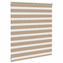 Berkfield Home Zebra Blind Sand Brown 125x100 cm Fabric Width 120.9 cm Polyester - thumbnail 4