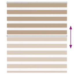 Berkfield Home Zebra Blind Sand Brown 125x100 cm Fabric Width 120.9 cm Polyester - thumbnail 5