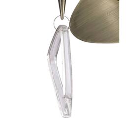 Netlighting Mara Wall Lamp 2 Light E14 Antique Brass With Ivory White Shade - thumbnail 5